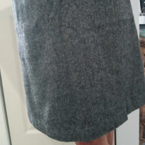 💫 Contemporaine By Simons Chic Gray A-Line Women's Woolen Blend Pencil Skirt - Picture 7 of 13